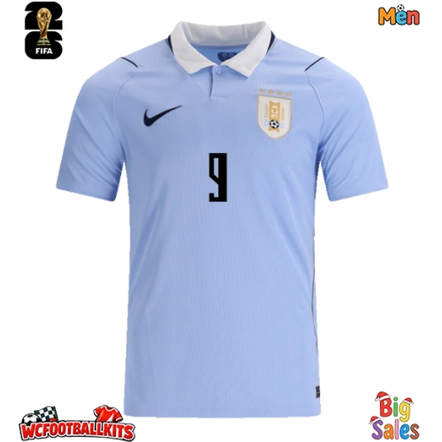 Uruguay Darwin Nunez #9 Replica Home Stadium Shirt World Cup 2026 Short Sleeve